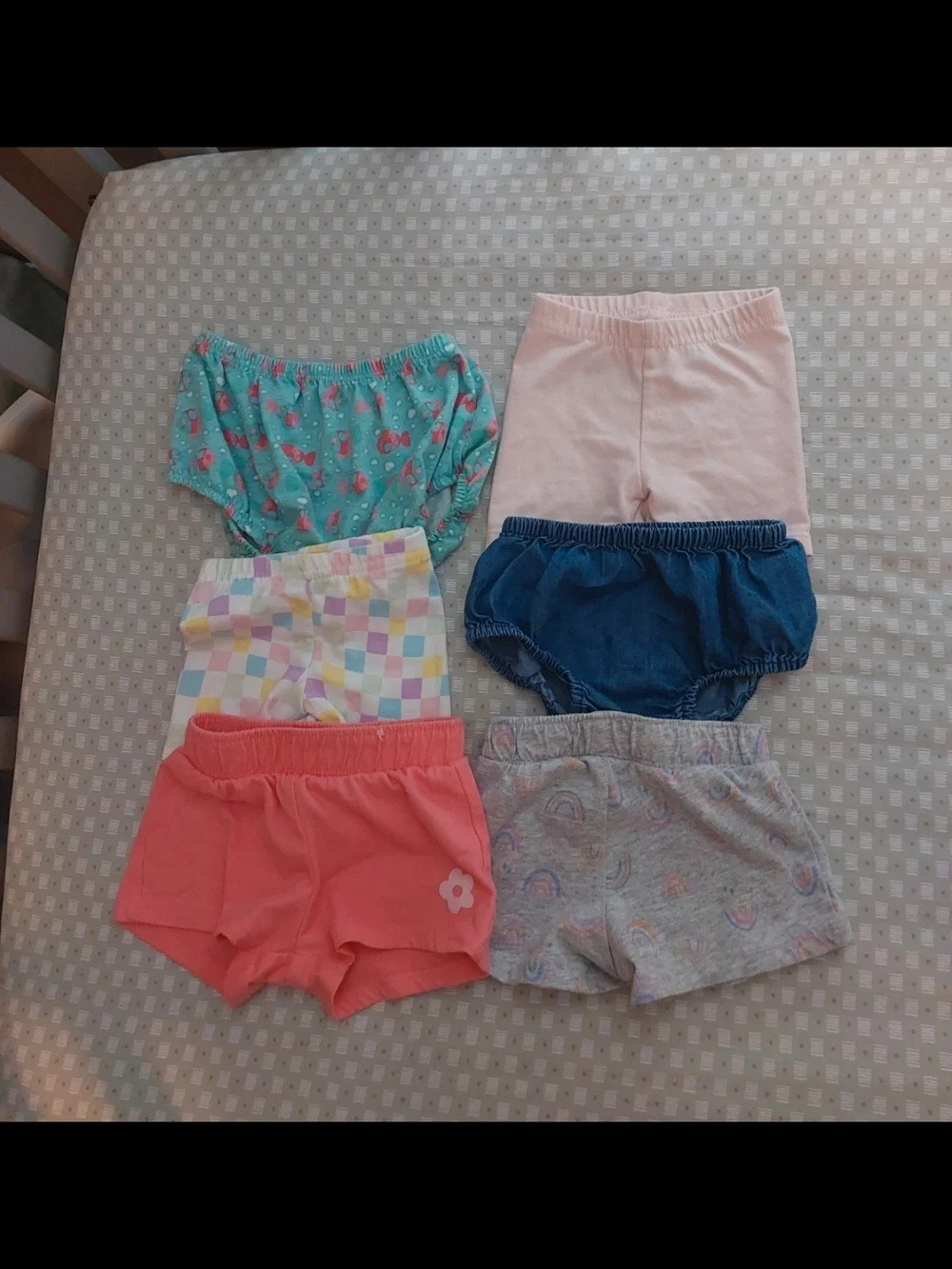 Baby girl shorts and diaper covers 3-6 months